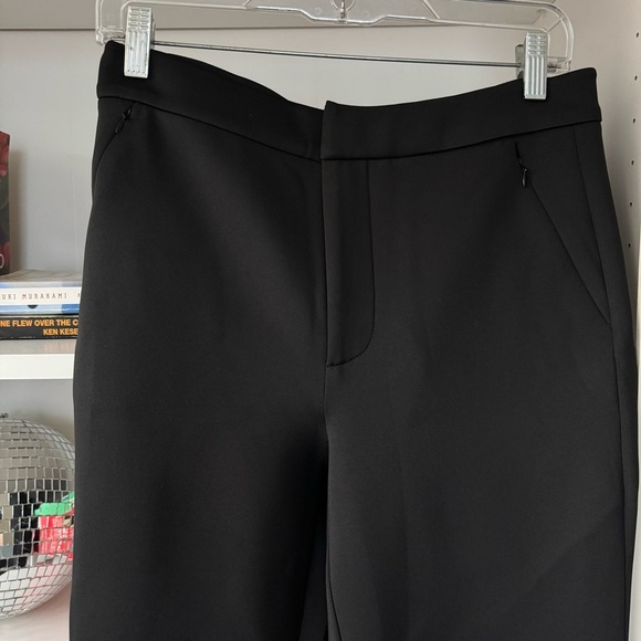 GOOD AMERICAN Scuba Cropped Straight Trousers Black001 - Picture 7 of 9